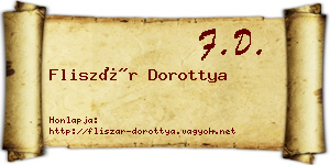 Fliszár Dorottya névjegykártya