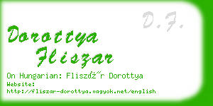 dorottya fliszar business card